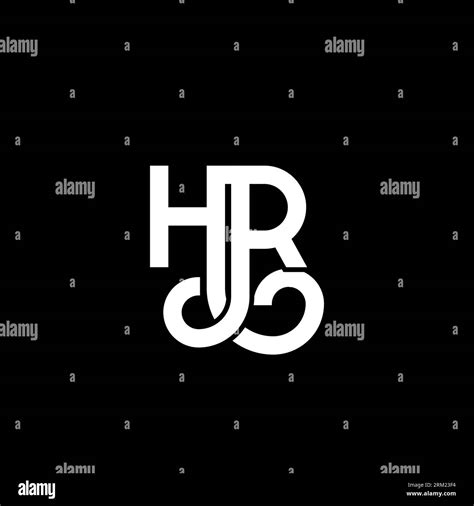 Hr Letter Logo Design On Black Background Hr Creative Initials Letter