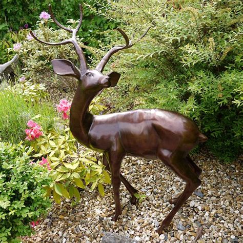 Garden Statues Large Deer Garden Statues Pair Garden Art Statues