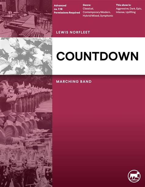 countdown marching band show  design