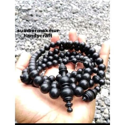 Jual Tasbih Kayu Bertuah Gali Kelor Serat Besi Isi 99 Tasbih Kayu Gali