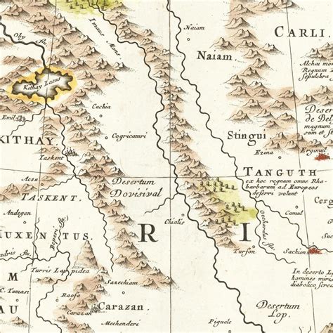 Old Map of Tartary 1680 Very Rare Map Antique Fine - Etsy