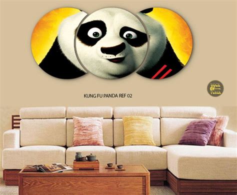 Quadro Decorativo Desenho Kung Fu Panda Kit 3 Pecas Elo7