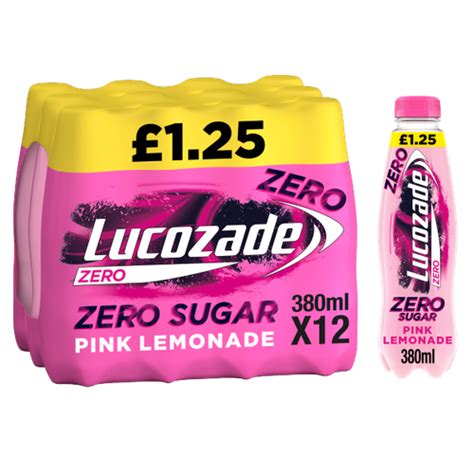 Lucozade Energy Pink Lemonade Zero Pm £125 380ml We Get Any Stock