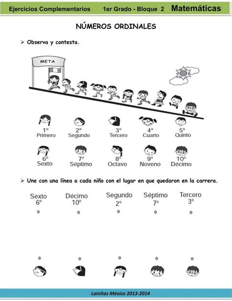 1er Grado Bloque 2 Ejercicios Complementarios Pdf