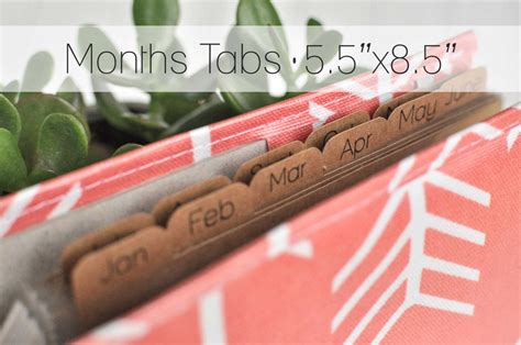 Printable Mini Monthly Tab Top Dividers For Planner Binders