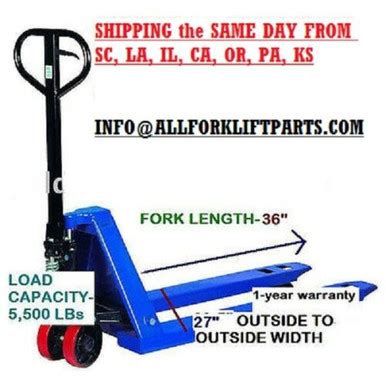 Pallet Truck Pallet Jack 5500 Lb 27X36 Pallet Jack Hand Truck Cheap Short Lift - SPW Industrial