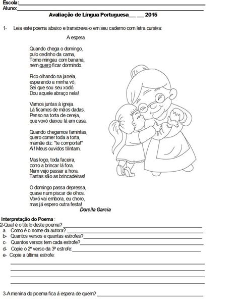 Atividade Para Trabalhar Com Poema - 4º Ano Do Fundamental | Poema ...