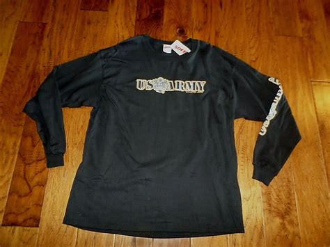 U S Military Army Long Sleeve Shirt Black Ink Design U S A Made 100 Clay S Military