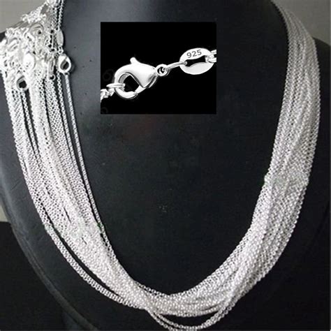 Wholesale 50pcslot 925 Sterling Silver 1mm Link Rolo Chains 1618