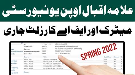 Aiou Matric Fa Result Check Karne Ka Tarika Aiou Spring