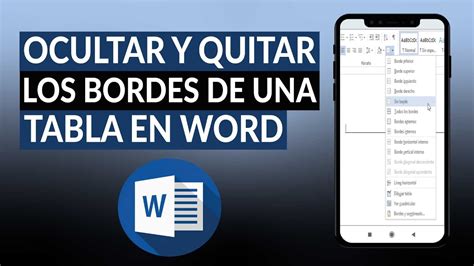 Cómo ocultar o quitar los bordes de una tabla en WORD paso a paso YouTube