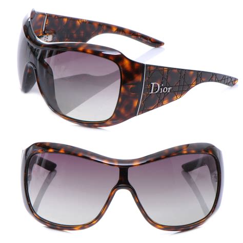 Christian Dior Tortoise Shell Cannage 1 Quilted Sunglasses 47587