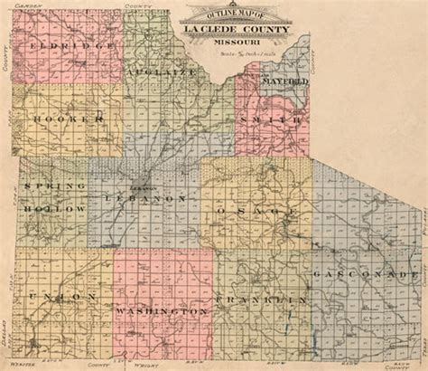 1940 Laclede County Missouri Map Map