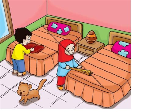 Detail Gambar Mewarnai Membereskan Kamar Kartun Koleksi Nomer 6