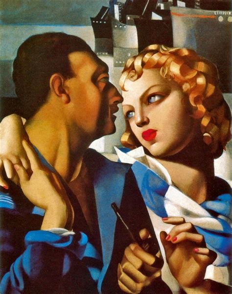 “Le départ” Peinture de l’artiste polonaise Tamara De Lempicka -1931- | Art deco artists, Art ...