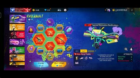 Evo Vault Event Free Fire Evo Groza Spin Tricks Evo Groza Me