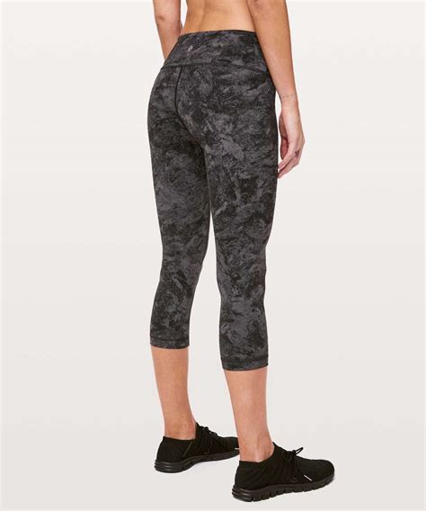 Lululemon Wunder Under Crop Iii Full On Luxtreme Washed Marble