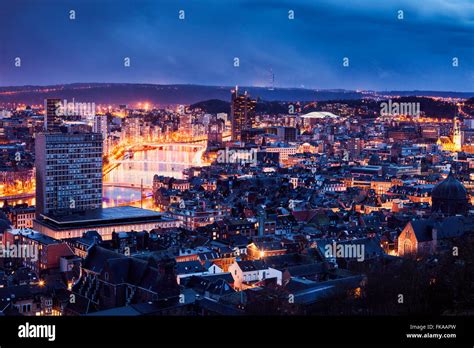 Panorama Of Liege Liege Wallonia Belgium Stock Photo Alamy