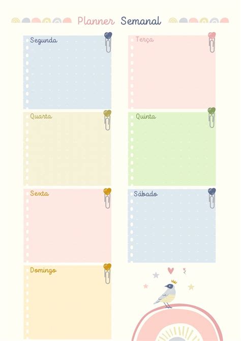Modelos De Planner Semanal