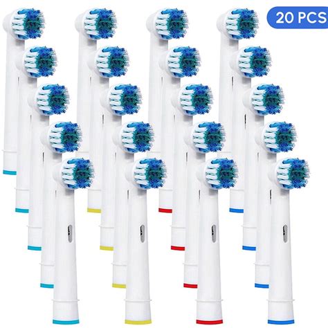 Genkent 20 Pcs Replacement Toothbrush Heads Compatible Braun Oral B Electric Toothbrush Fits Pro