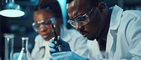 Premium Photo Focused Detectives Examining Clues In Lab Environment