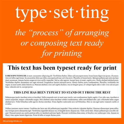graphic design terms   typesetting  typography kaz design works