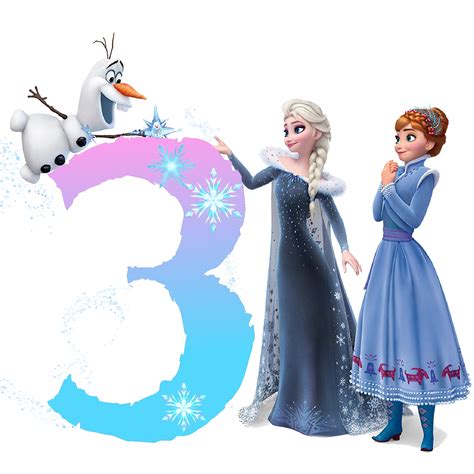 Anna Elsa Olaf Number 3 Png Transparent Images Frozen Birth Inspire