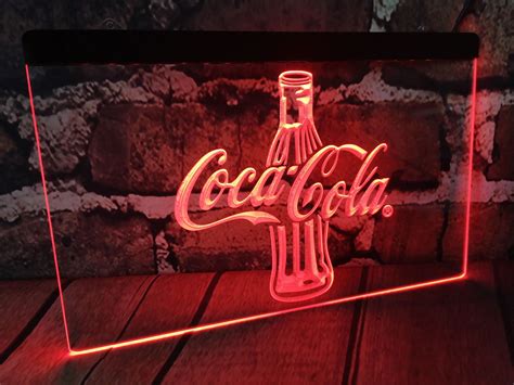 Coca Cola Coca Cola Sign Neon Led Sign Acrylic Coke Bottle Hanging Wall