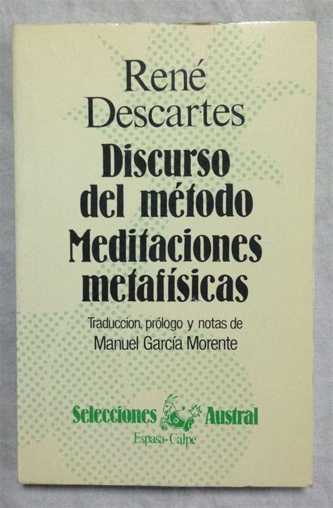 Amazon Discurso del método Meditaciones metafísicas René