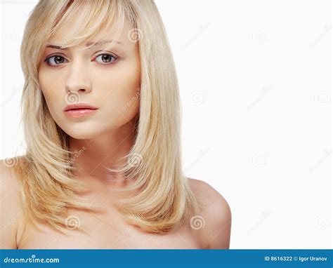 Portrait Der Blonden Frau Stockfoto Bild Von Frau M Dchen