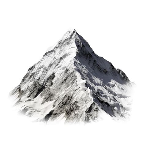 Premium Photo Mount Everest Isolated On White Background