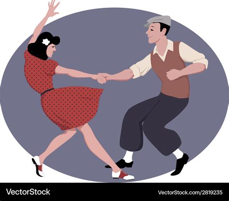 Lindy Hop Dancing Royalty Free Vector Image VectorStock