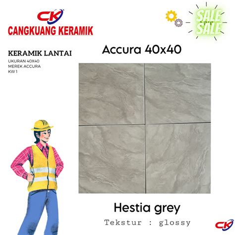 Jual Keramik Lantai Accura X Hestia Grey Tekstur Glossy Shopee