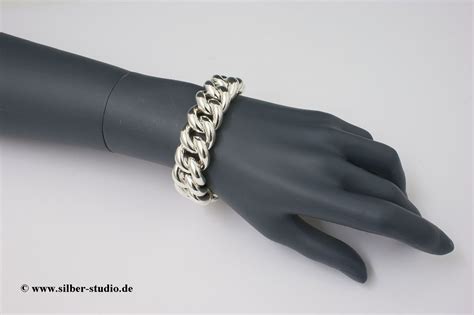 Armband Panzerkette Sterling Silber 925 000 Silber Studio