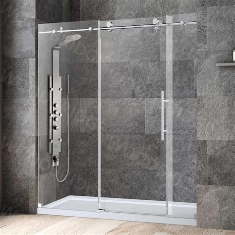 Woodbridge In W X In H Frameless Sliding Shower Door With