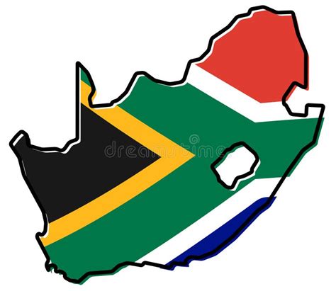 South Africa Flag Outline