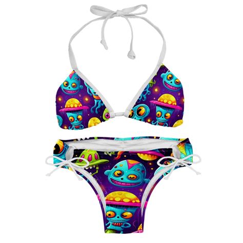 Alien Swimming Suit Bikini Set Bikinis Detachable Sponge Adjustable