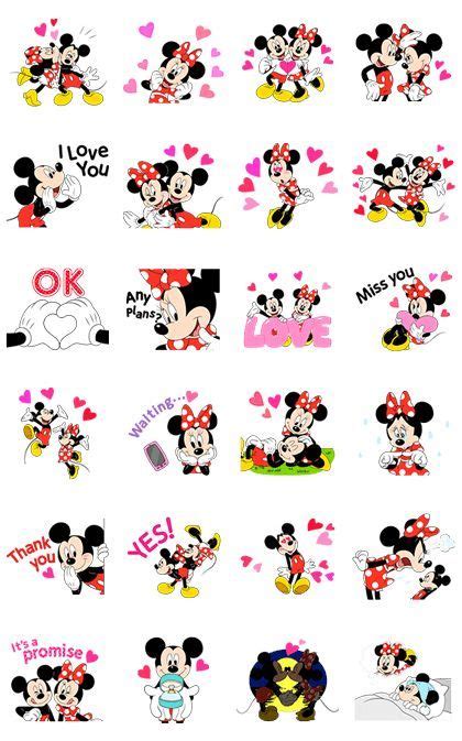 Mickey y Minnie están enamorados y lo demuestran en estos stickers