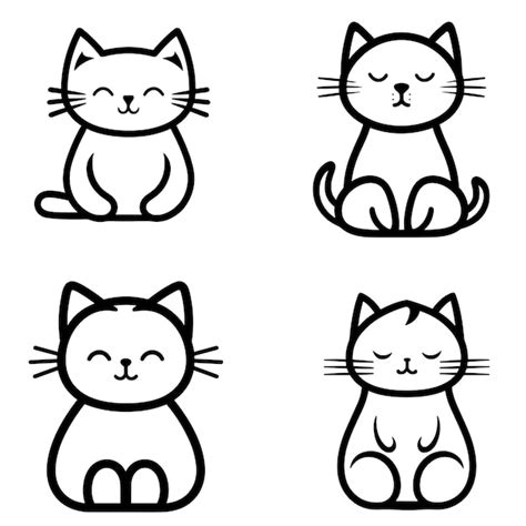 Premium Vector Free Vector Cute Cat Cartoon Characters Collection