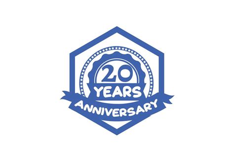 20 years anniversary logo and sticker design template 12669840 Vector ...