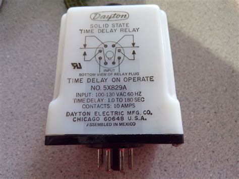 Dayton 5x829a Solid State Time Delay Relay 8 Pin Free Shipping Ebay