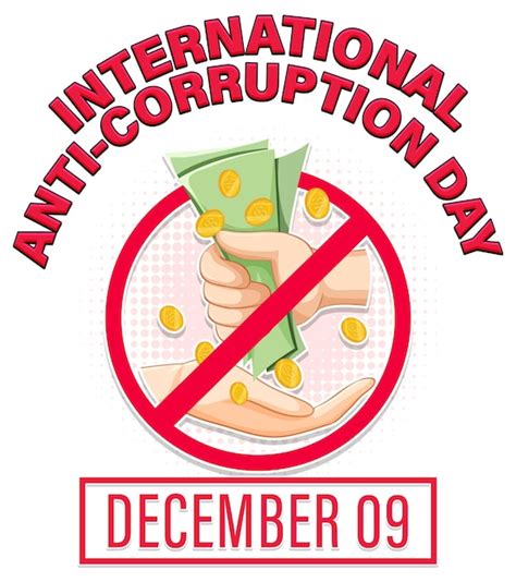 Free Vector | International anti corruption day poster design