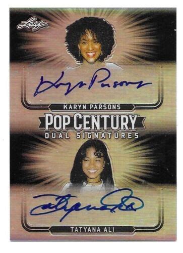 Karyn Parsons And Tatyanna Ali 2018 Leaf Pop Century Dual Autograph Auto