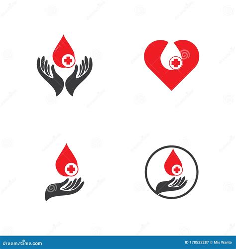 Plantilla De Logotipo De Sangre Humana Icono Vectorial Fotografía