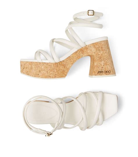 Womens Jimmy Choo White Cecelia Platform Sandals Harrods