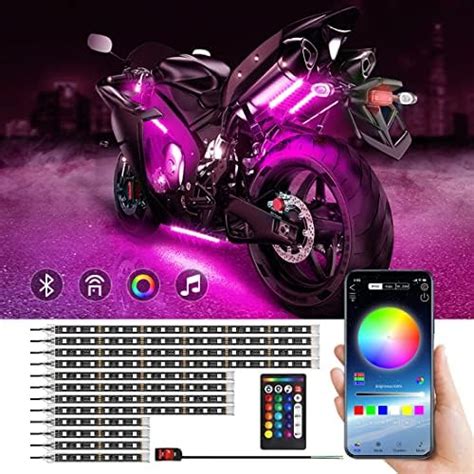 Pcs Motorcycle Underglow Led Light Kit Rgb Motorcycle Led Interior