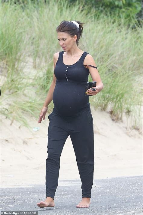 Pregnant Hilaria Baldwin Hits Up The Beach With Husband Alec Baldwin In