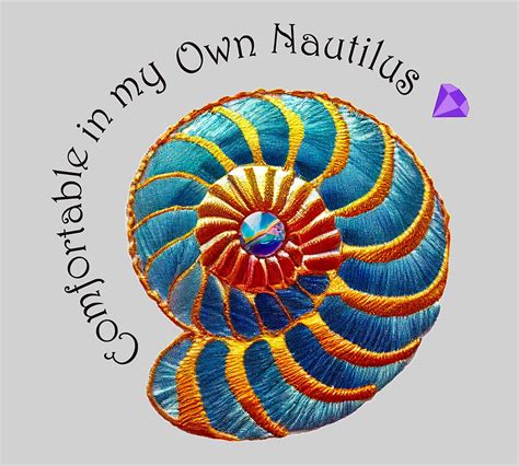 Comfortable In My Own Nautilus Shell Sacred Geometry Design Digital Art