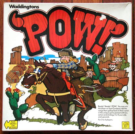 1977 Pow Cowboy Board Game By Waddingtons England Tomsk3000