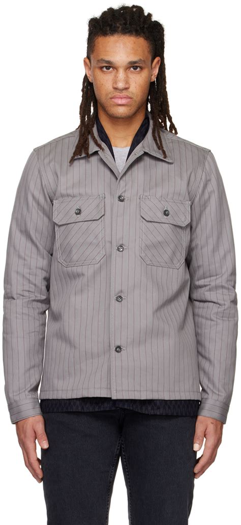 Naked Famous Denim Gray Work Shirt Naked And Famous Denim